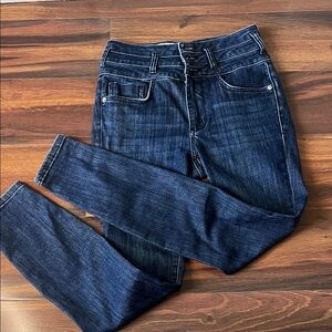 Anthropologie Dark Blue High Rise Skinny Jeans